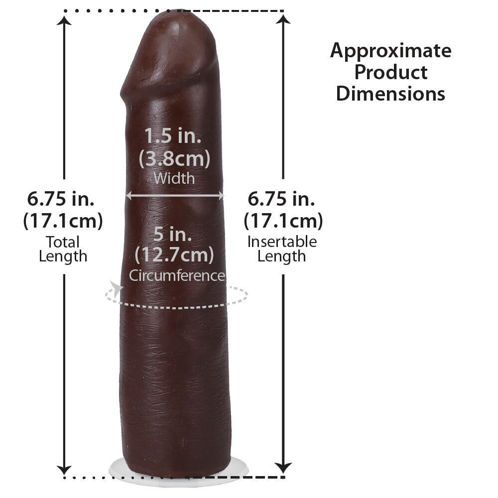 Фалоімітатор Doc Johnson The Realistic Cock ULTRASKYN - 7 Inch Chocolate Sex Aura Київ - фото 5