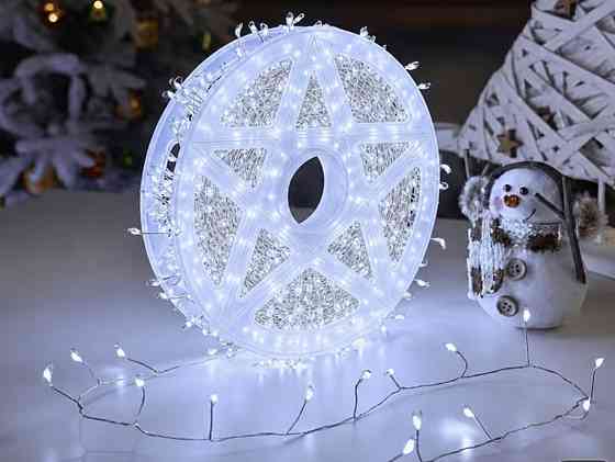 Гірлянда-бахрома 24 м 800 led з usb Холодний білий (0925) Сміла