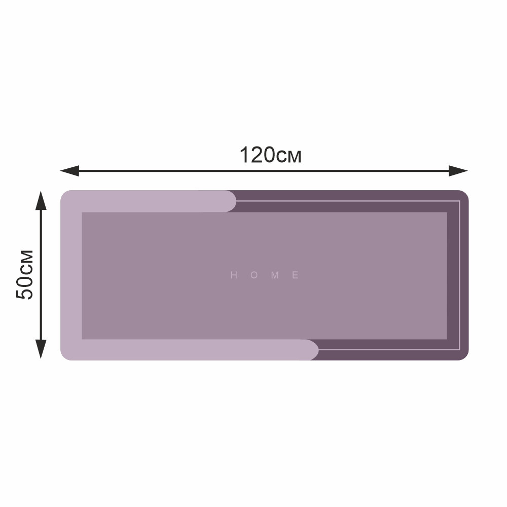 Диатомитовый коврик Aquarius Home для ванной и кухни Суперпоглощающий 50х120 см Кофе Буча - изображение 2