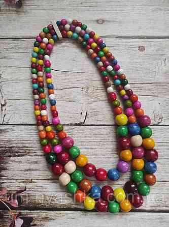 Бусы деревянные голубые Кривой Рог