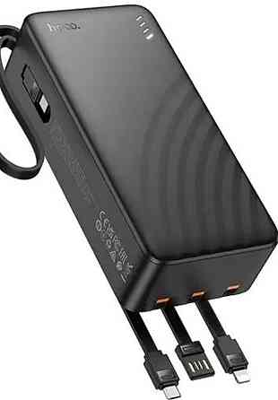 Павербанк 30000mAh со встроенными кабелями HOCO J146B является ОПТ, дропшипинг Киев