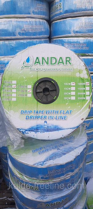 Стрічка крапельного Andar поливу емітерна 100мм (1000м) Харків - фото 1