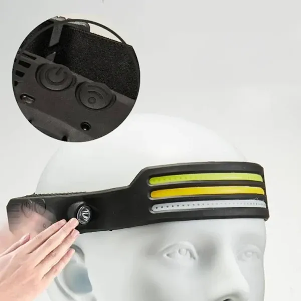 Налобний ліхтар COBA CB-689-3 акумуляторний з датчиком руху та червоним світлом Одеса - фото 4