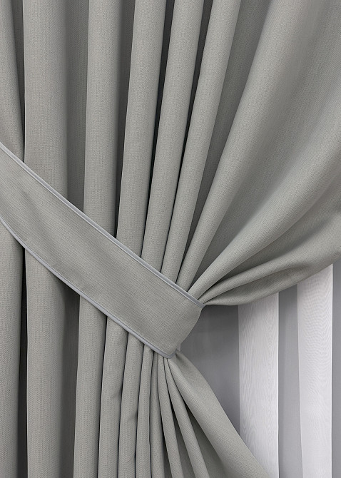 Комплект штор VR-Textil Блекаут двосторонній Scandi № 1900ш Сірий 200х270 см 2 шт (32-259) Київ - фото 5