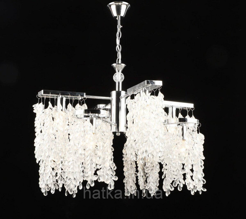 Люстра подвесная хрустальная E2687/4+4, Хром Киев - изображение 1