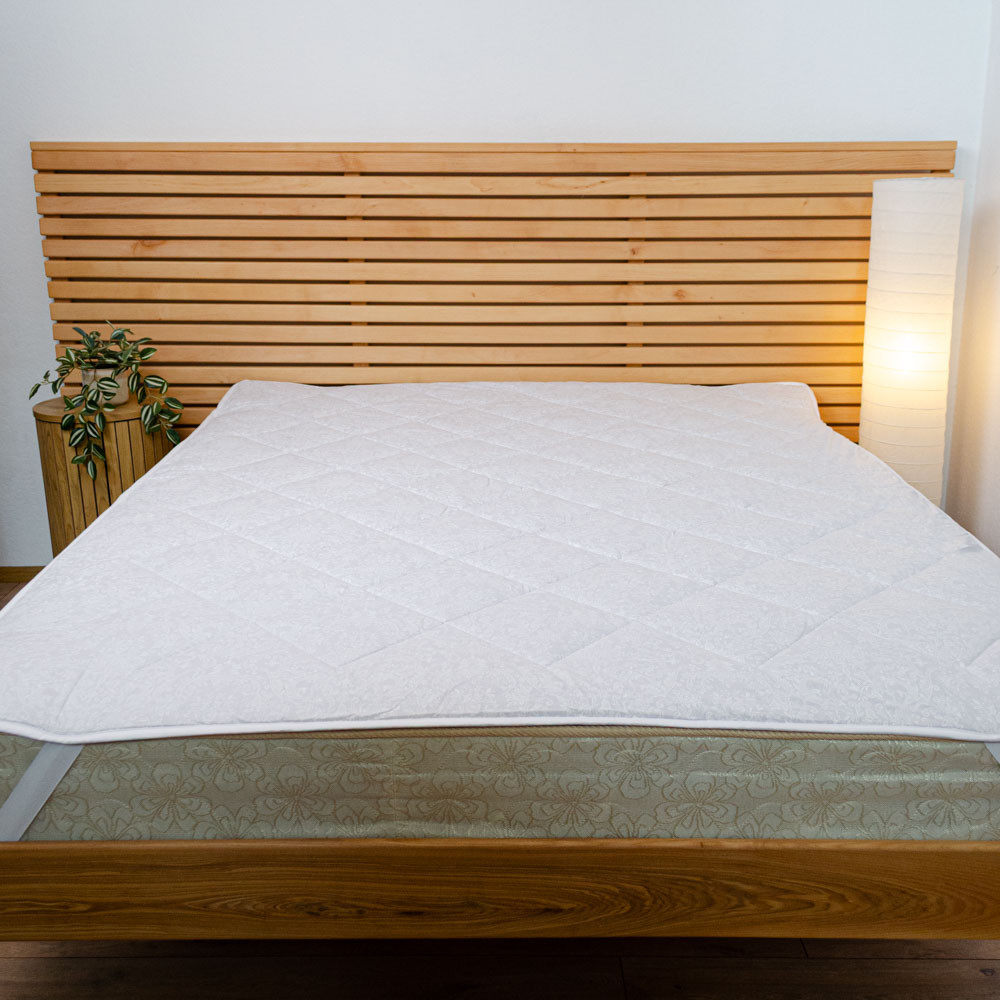 Наматрацник конопляний двоспальний 180х200 см покриття бязь Youstar (Білий) Суми - фото 1