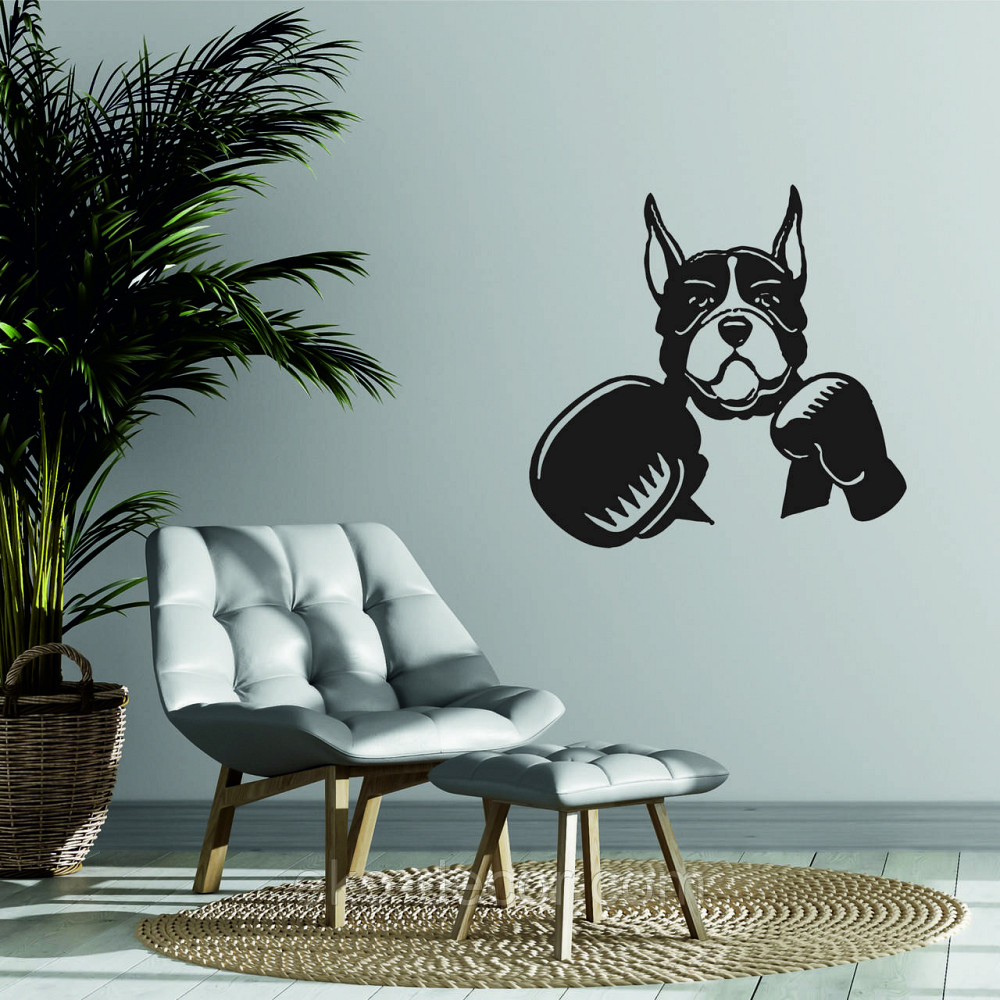 Декоративне настінне Панно «Боксер», Декор на стіну 70*67 см, Чорний Київ - фото 4