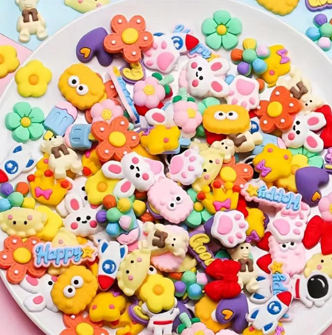 3D наклейки для термосов,мобильных телефонов,набор 20 шт. с мультяшными животными, цветами Киев - изображение 3