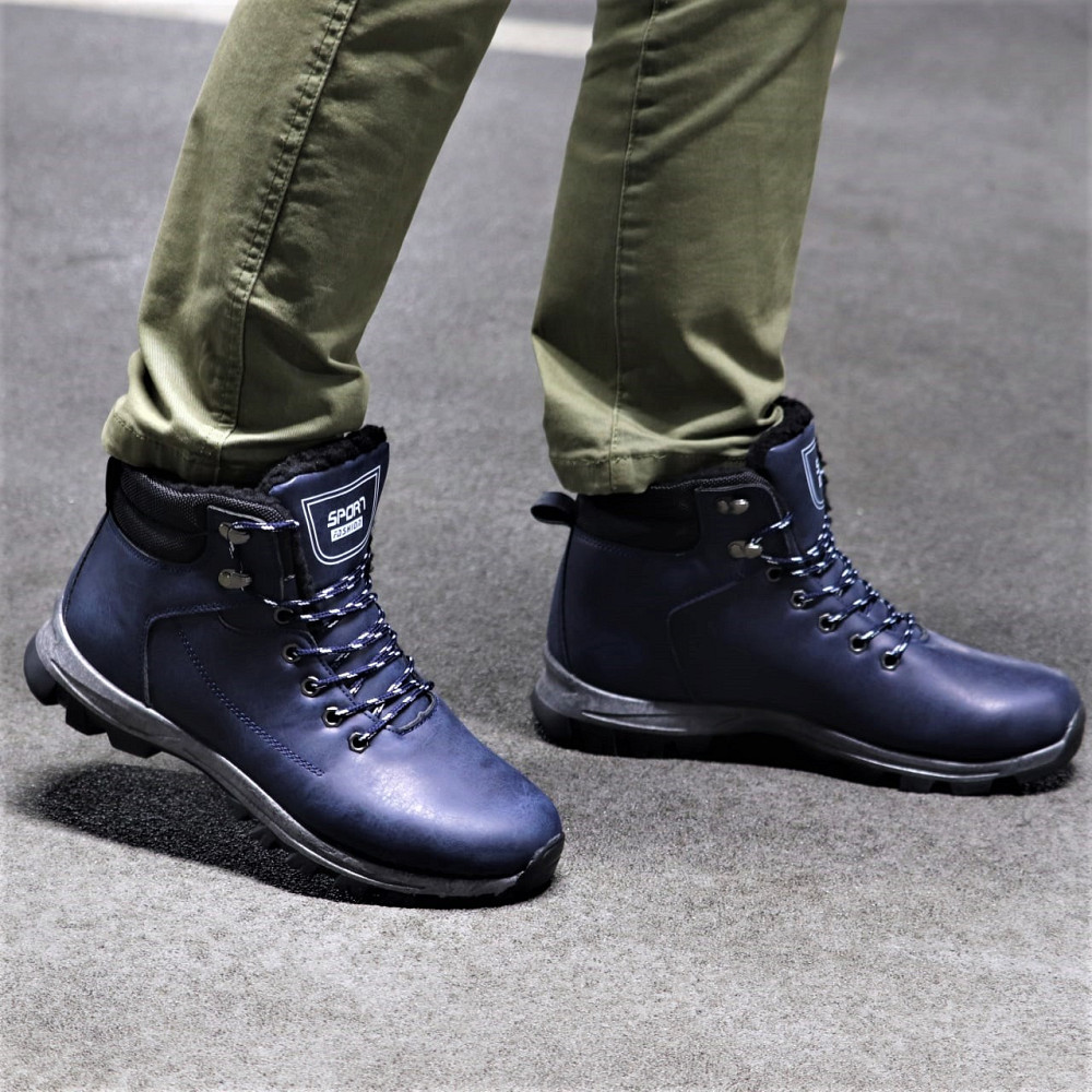 Черевики ЗИМНІ чоловічі Сині Кросівки з МЕХОМ (розміри: 41,43,44) — 0292 Дніпро - фото 5