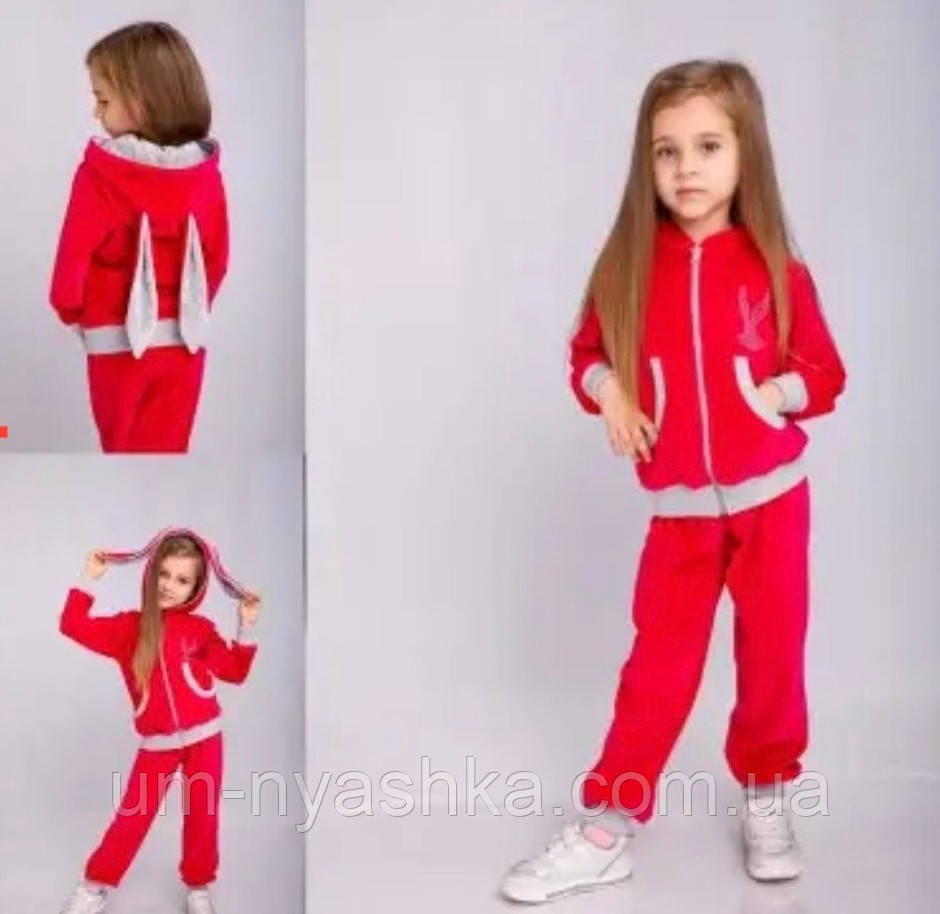 Дитячий велюровий костюм "Зайка" малиновий р.86, 98 Кривий Ріг - фото 2