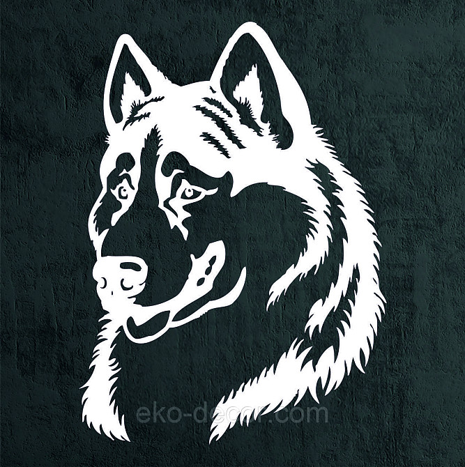 Декоративное настенное Панно «Хаски» , Декор на стену 50*37 см, Белый Киев - изображение 8