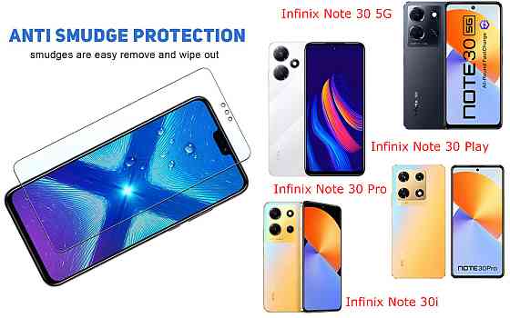 Защитное стекло NeoGlass для Infinix Note 30 5G, Note 30 Play, Note 30 Pro, Note 30i – ультрапрозрачное и Киев