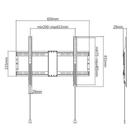 Кронштейн Gembird WM80F01 (VESA600х400) Чорний Харьков
