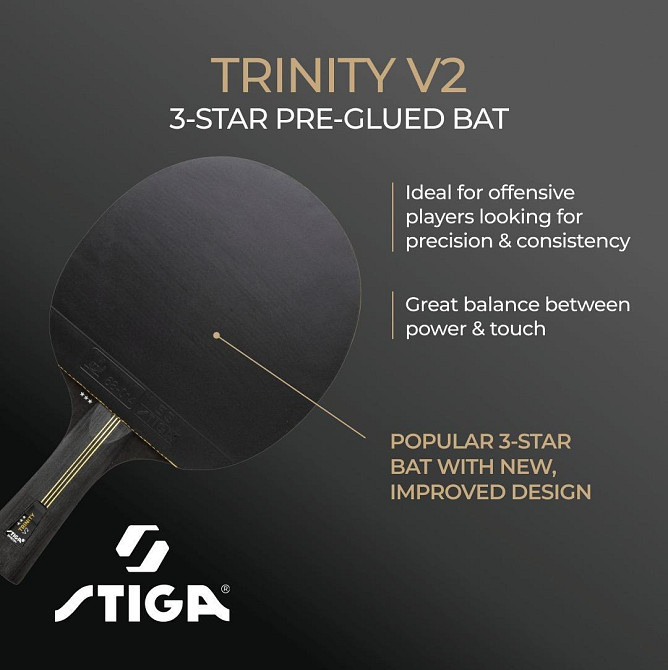 Ракетка для настольного тенниса Stiga Trinity 3 Star ver.2 FL (1213-1208-35) Киев - изображение 9