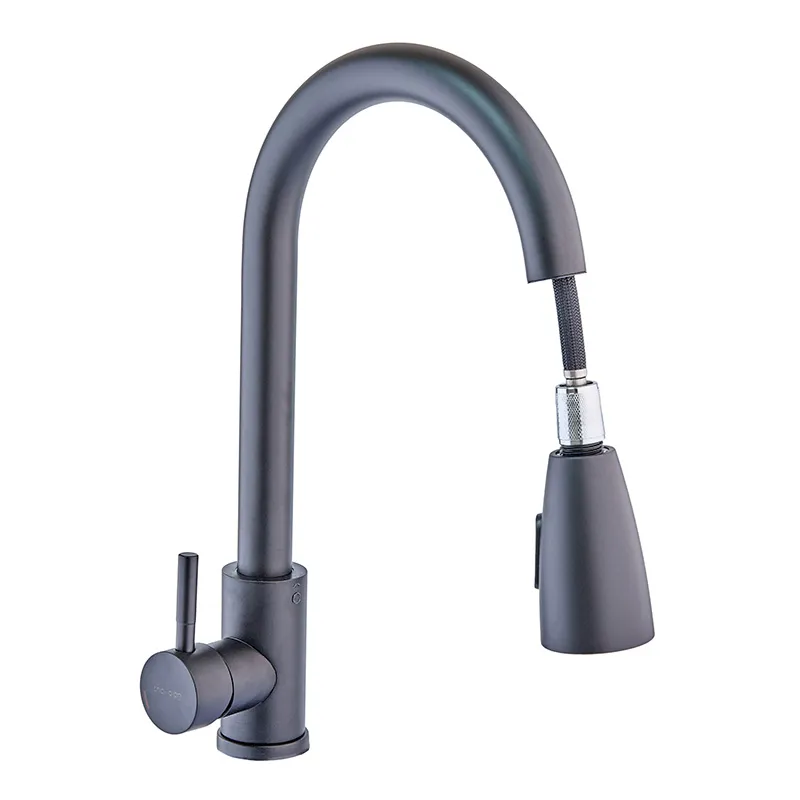 Кухонний змішувач Champion NEO-014 Black з висувною лійкою з нержавіючої сталі (CH0315) Харків - фото 1