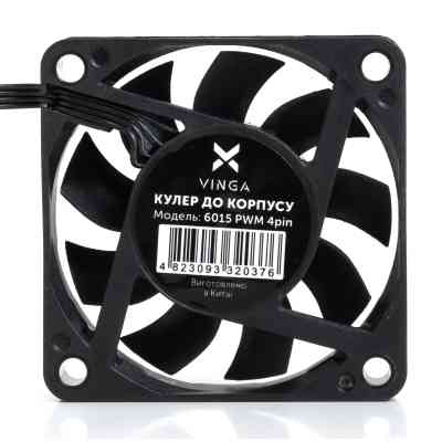 Кулер для корпуса Vinga 6015 PWM 4pin Винница