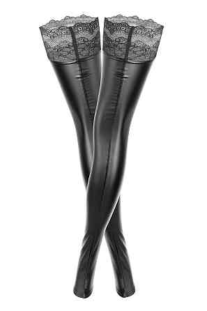 Панчохи з мокрим ефектом Noir Handmade F135 Powerwetlook stockings, S, без мисків Sex Aura Київ