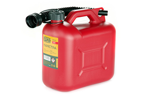 Канистра пластиковаяя 5л HDPE с лейкой СИЛА Киев - изображение 1