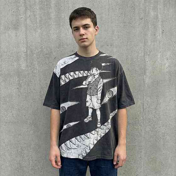 Футболка для хлопчика з принтом аніме Аніме Фулл Метал Алкхеміст оверсайз (зріст від 165 до 180) Чорний Дніпро
