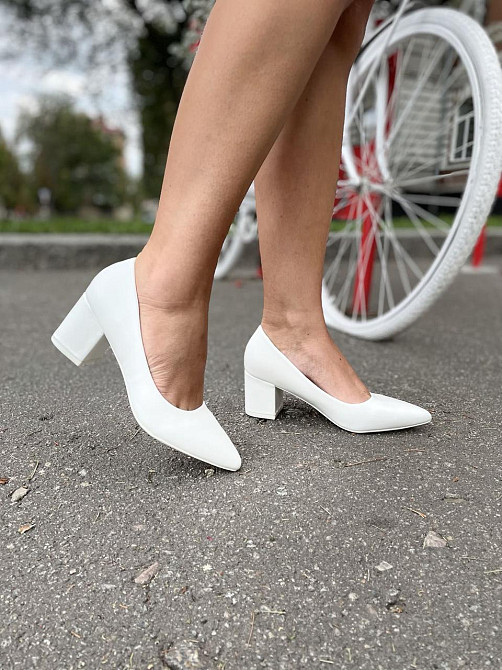 Seastar Туфлі жіночі SEASTAR білі еко-шкіра 36р.-23.5см 38р.-24.5см каблук (GG-77 3223) Коломия - фото 10