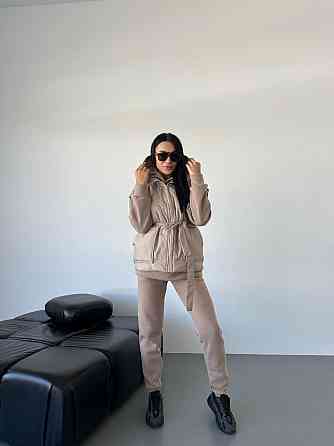 Женский теплый костюм тройка (жилетка+штаны+худи) Одесса