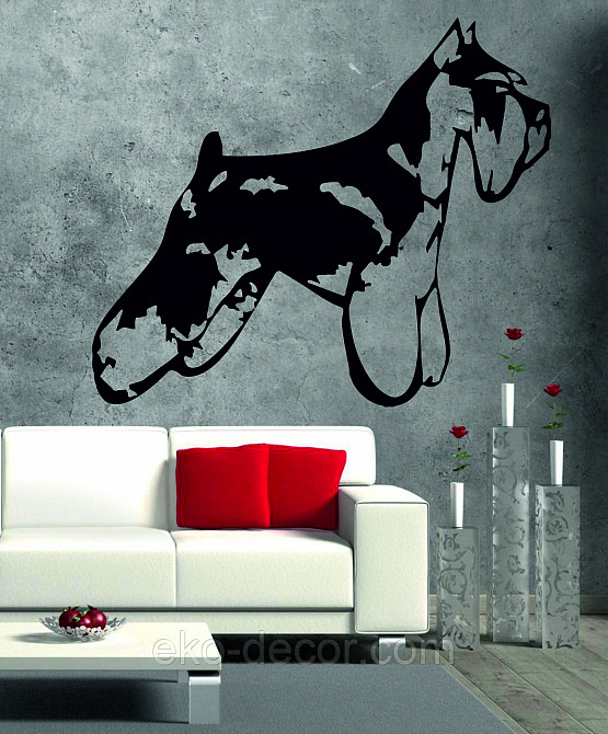 Декоративне настінне Панно «Шнауцер», Декор на стіну 70*64 см, Чорний Київ - фото 9