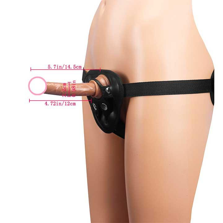 Набор: трусики для страпона, фаллоимитатор и кольца под разные фаллосы - Коричневый Винница - изображение 2