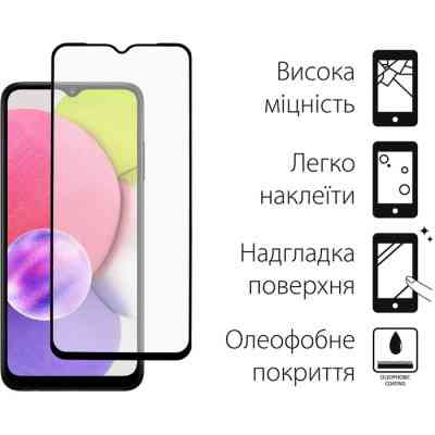 Чехол для мобильного телефона Dengos Kit for Samsung Galaxy A03s case + glass (Black) (DG-KM-24) Винница