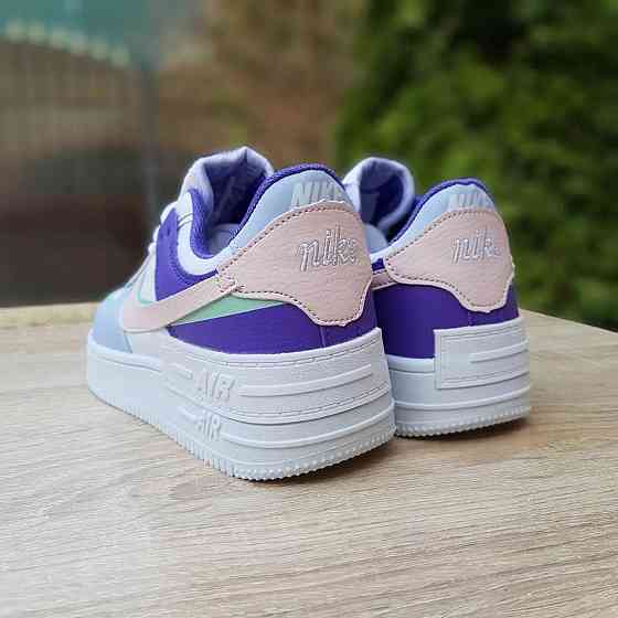 Кроссовки Nike Force Белые Женские Кожаные Форсы Разноцветные Найк Shadow (размеры: 36,37,38,39,40,41) - 22 Днепр