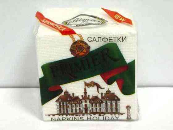 Cалфетка бумажная 65лист Премьер однотонная (10 пачка) Харьков