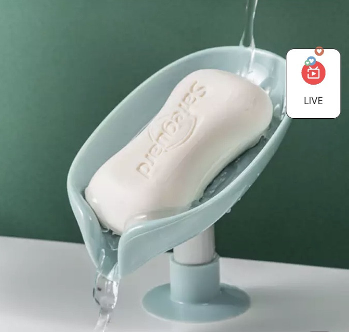 Мыльница для ванной на присоске, мыльница со сливом для воды, серая, размер 9*11 см Киев - изображение 5