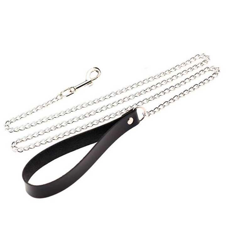 БДСМ поводок з нашийником і підвіскою "Серце" - Чорний - Садо-мазо Вінниця - фото 3