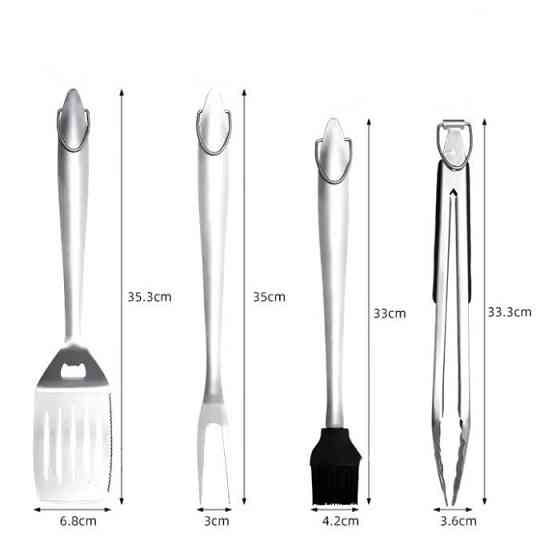 Набір для барбекю 4 предмета із нержавіючої сталі GRILLI  777116 Код: 012290 Рівне