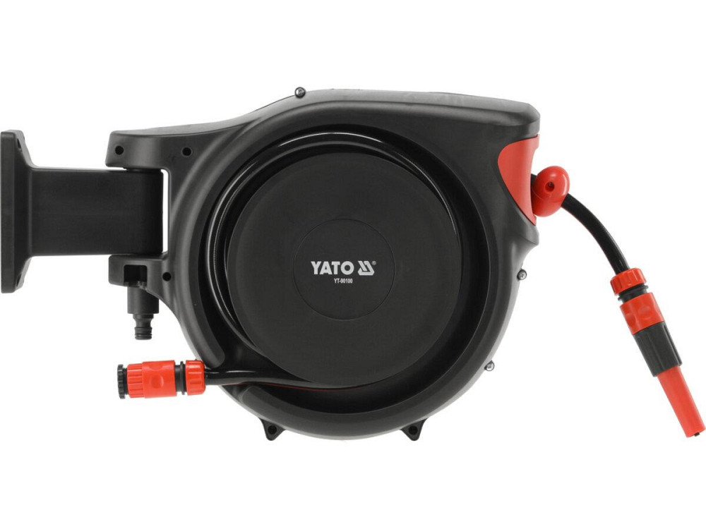 Шланг водяний Ø= 1/2" YATO l= 15 м з самозмотувальною котушкою і прямим зрошувачем [1] Одеса - фото 1