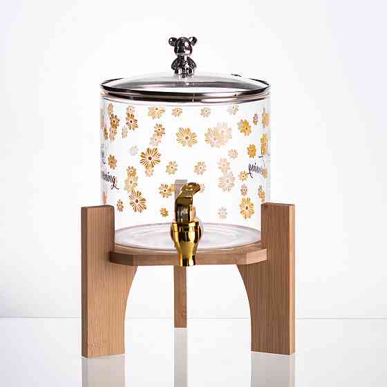 Лимонадниця з краном на дерев'яній підставці 2.6 л Київ