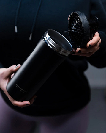 Шейкер спортивний SmartShake металевий Insulated Steel 750ml Black Каменское - изображение 10
