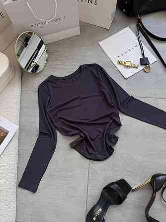 Жіночий базовий лонгслів із віскози Графіт Одеса