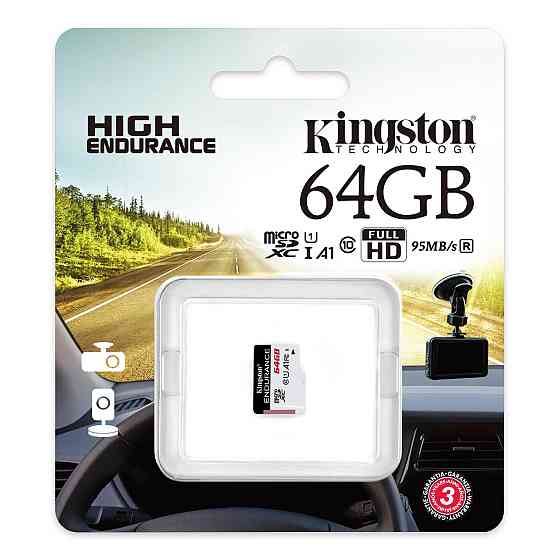 microSDXC (UHS-1 U1) Kingston Endurance 64Gb class 10 А1 (R95MB/s, W30MB/s) Київ