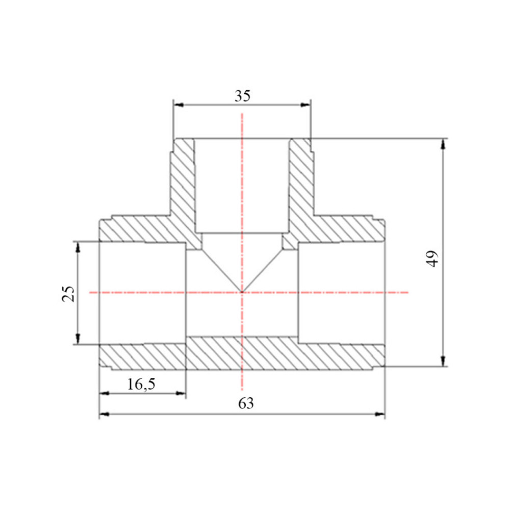 Тройник PPR Blue Ocean 
