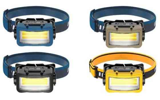 Налобний ліхтар Rablex RB956, жовтий+білий+червоний, 4хCOB, Сенсор, акум, Type-C Дніпро