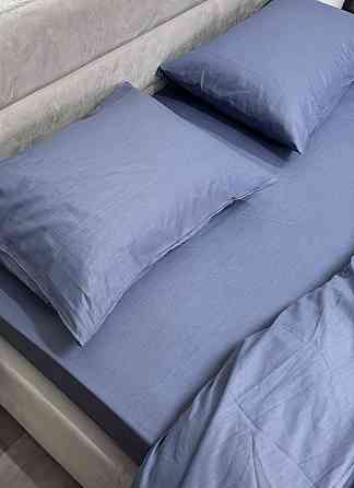 Ecotton Підковдра на блискавці Ecotton двоспальний 180х215 см сатин із бавовни однотонний синій Коломыя