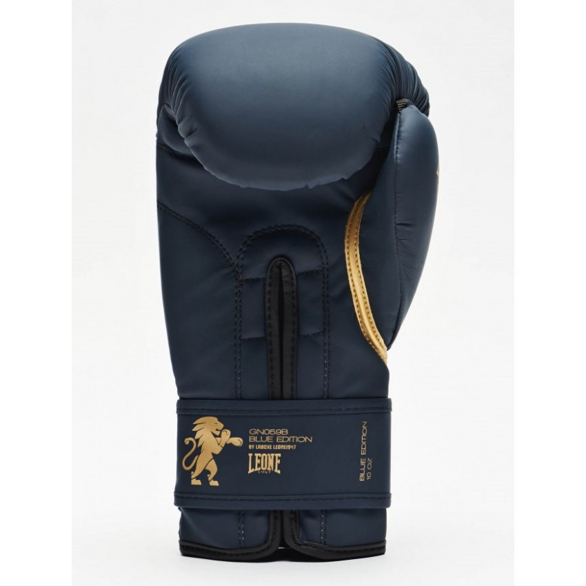 Рукавички боксерські для боксу та єдиноборств професійні оригінальні Leone Mono Blue 12 унцій Сині Київ - фото 5