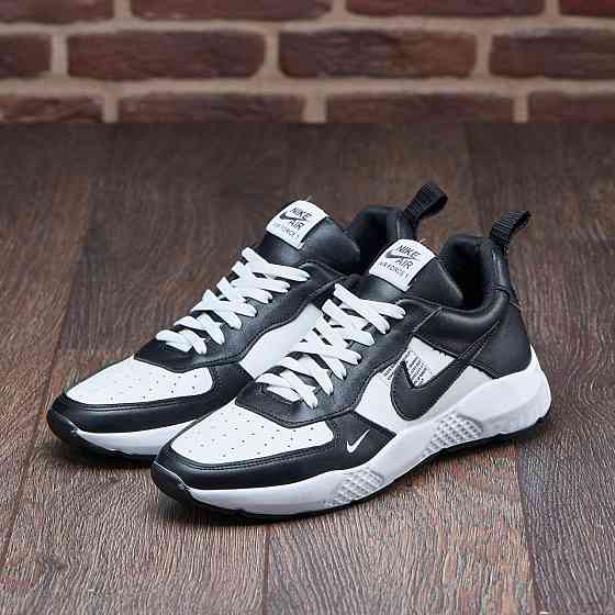 Чоловічі шкіряні кросівки 015-ч/б Харьков