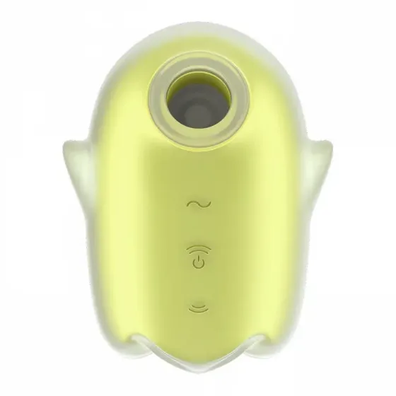 Вакуумний кліторальний стимулятор із вібрацією Satisfyer Glowing Ghost Yellow Львів