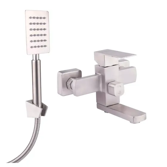 Смеситель для ванны с душевым гарнитуром Wezer PRO3-02 сатин Киев