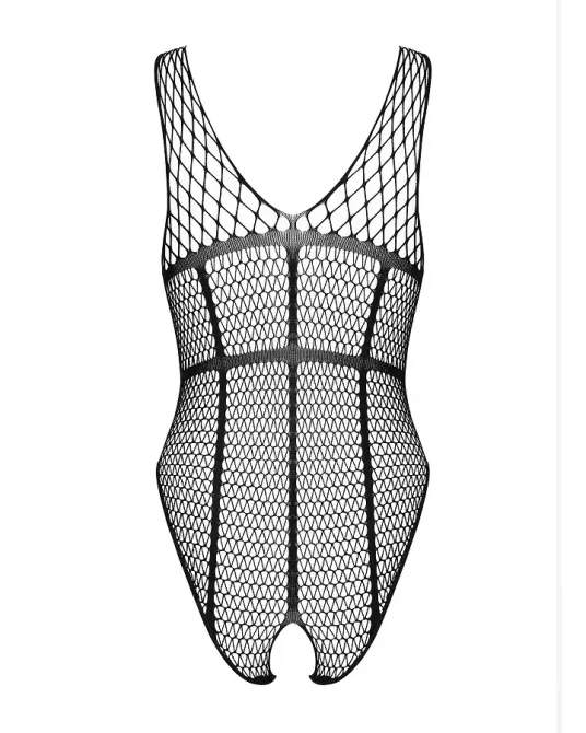 Бодістокінг із великої сітки з доступом Obsessive B117 teddy S/M/L, чорний Львов - изображение 6