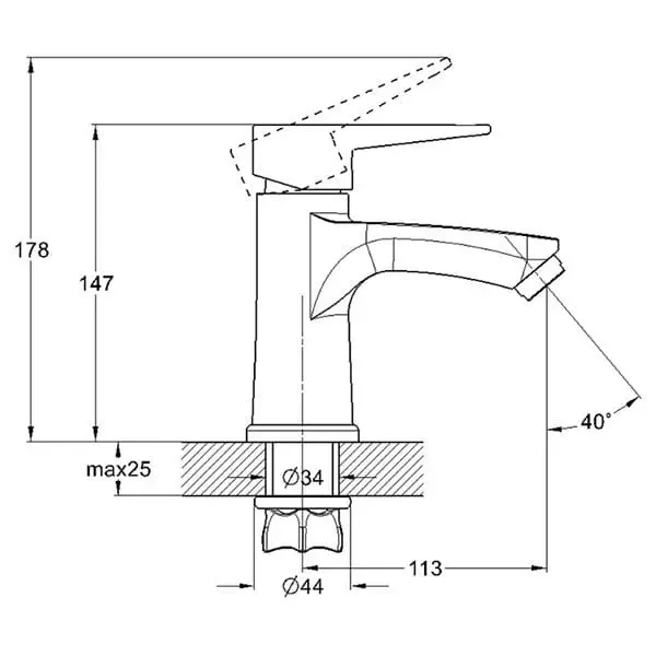 Одноважільний змішувач для ванни G-Lauf LOF3-A033 Київ - фото 2
