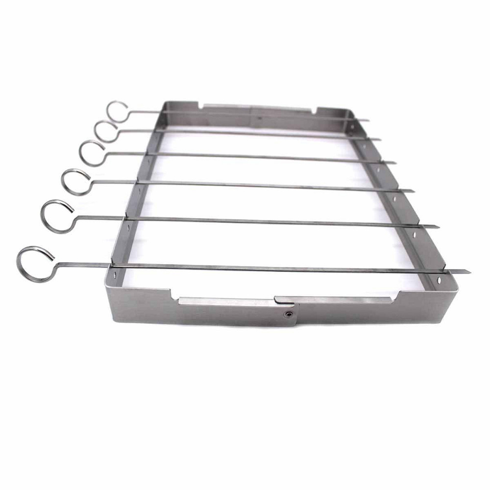 Набор шампуров с подставкой SANTOS, 6 шт, складная подставка, нержавеющая сталь 890109 Код: 011038 Ровно - изображение 1