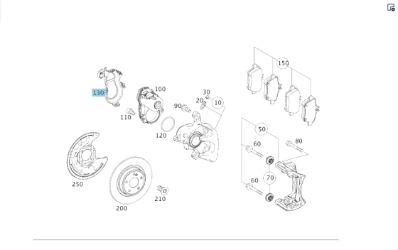 Mercedes-Benz  A2465460443 Тримач проводів на приводі гальма стоянки праворуч CLA Shooting Brake X117 CLA C117 GLA X156 A-class W176 Одесса