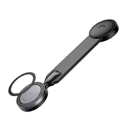 Автомобильный держатель для телефона с БЗП HOCO HW29 Totem ring magnetic wireless fast charging car holder (center console) Black Одесса
